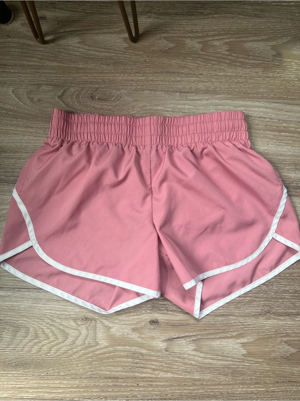 Pink Running Shorts with White Trim